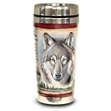 American Expedition Wildlife Steel Travel Mug (Gray Wolf)