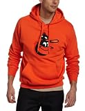 MLB Men's Baltimore Orioles 1965-1966 Cooperstown Felt Tek Patch Long Sleeve Hooded Fleece Pullover (Dark Orange, X-Large)
