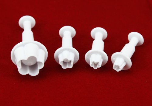 Set of 4pcs Flower Blossom Plunger Cutter cake decorating fondant plunger embossing tool at Amazon.com