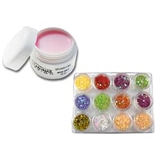 TND SL French Rose Milk UV Gel Mittelviskos 15 ml + GRATIS TC-22 12 D�schen Nageldesign Nailart Sternen - perfekt f�r K�nstliche Fingen�gel - Nailart - Nail Design - UV Gel