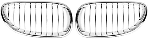 Chrome Euro Front Upper Kidney Grille LH RH for 2003-2009 BMW E60 5-Series