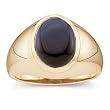 14K Yellow Gold Man's Cabochon Onyx Ring