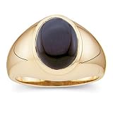 14K Yellow Gold Man's Cabochon Onyx Ring