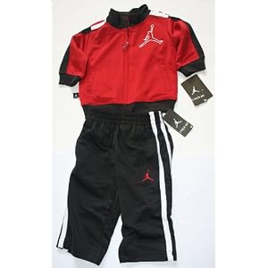 Nike Jordan Jumpman23 Baby/Infant 2 Piece Sweatsuit Size: 18 Months Black/Red
