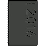 AT-A-GLANCE Weekly / Monthly Planner 2016, 4.88 x 8 Inches, Contemporary, Black (70-100X-05)