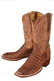 Lucchese 'TY1268' Caiman Crocodile Cowboy Boots Mens EE (Wide) - Tan