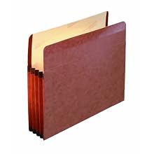 Pendaflex Premium Reinforced File Pocket, 10 Per Box, Manila and Red (85343)