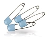 Nuby 4 Pack Safety Pins, Colors May Vary