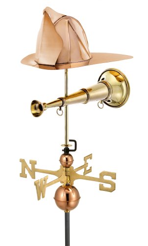 Fireman's Hat & Trumpet Weathervane