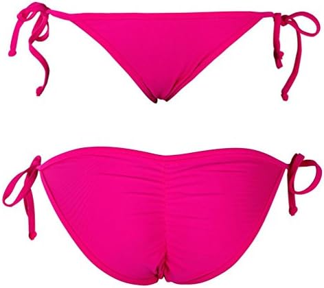 POPLife US Sexy Women Brazilian Bikini Tie Side Bottom Swimwear Thong Ruched Back