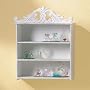 CROWNED SHELF VICTORIAN WALL BATH ROOM RACK WHITE DECOR