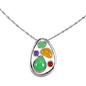 Handmade Green Jade Pendant Necklace With Sterling Silver by Jade Birthstones