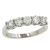 5 Stone Round Shared prong Set Diamond Band 1.00cttw