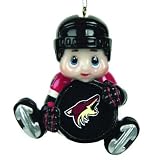 Pack of 2 NHL Phoenix Coyotes Little Guy Hockey Player Christmas Ornaments