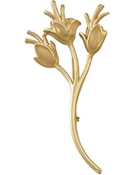 18K Yellow Gold Flower Brooch -- LIFETIME WARRANTY