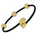 Fashion Alloy Black Twisted Cable White CZ Evil Eye Bangle Bracelet