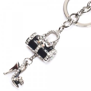 High Heeled Shoe Keyring (Black)