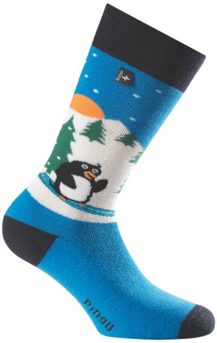 Rohner Socken Kinder Socke Freestyle Pinguin, d'turquoise, 23-26, 25_0093_d'turquoise
