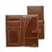Leather Passport Cover with Ticket Pouch Color: Black