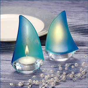 Click to buy Maine Wedding Venues: Sailboat Design Candle Holder Favors from Amazon!