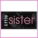 Little Sister Rhinestone Iron On Decal