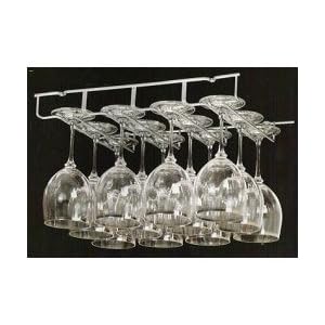Under Cabinet Stemware Rack (Platinum) (1.25H 14.5W x 11D) by Panacea