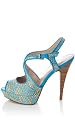 Colorful Raffia Platform Sandal