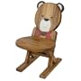 Carved & Painted Acacia Wood 'Bear' Children's Chair