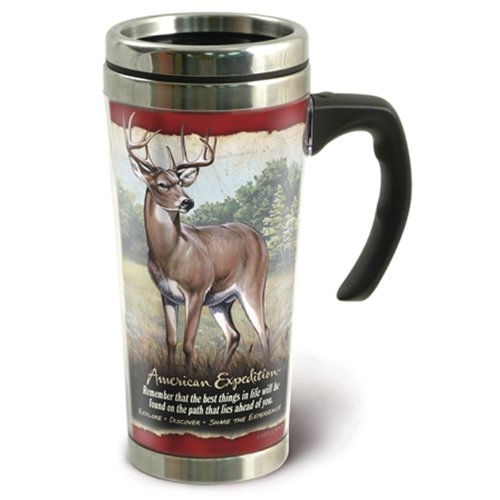 American Expedition 24 -Ounce Steel Travel Mug (Whitetail Deer )