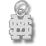 Mississippi State University Interlocking MS 3/8 Pendant (Silver)