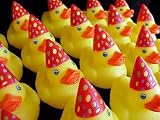 One Dozen (12) Happy Birthday Rubber Ducky Party Favors