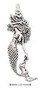 Sterling Silver Antiqued Mermaid Charm