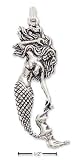 Sterling Silver Antiqued Mermaid Charm