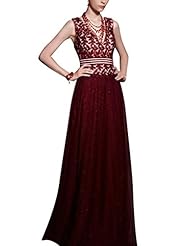 A-line V-neck Cocktail Floor Length Satin Backless Beaded Sequined Lace Cap Sleeves Empire   Waistline Evening Dress/Homecoming Dress/Pageant Dress/Prom Dress/Party Dress/Wedding Dress 