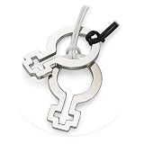 The L Word Stainless Steel Female/Female Pendant