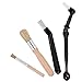 DXary Coffee Machine Cleaning Brush Set 4 Pieces Coffee Cleaning Brush Wooden Cleaning Brush for Grinders and Nylon Espresso Brush for Coffee Machine Group Head (A)