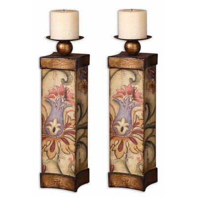 Set of 2 CandleHolders Artwork Finish
