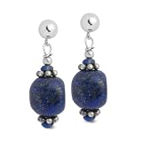 Classic Lapis and Silver Post Earrings