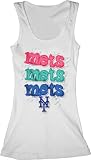 New York Mets White Girls Ribbed Tank Top