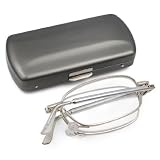 Fashion Stylish Clear Lens Full Frame Folding Reader Reading Glasses +2.00 & Matchable Hard Case