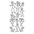 Stick Family Window Decal car truck suv rear kit