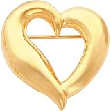 Gold Plated Heart Pin