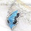 Blue Crystal Butterfly Drop Necklace-Gift for her