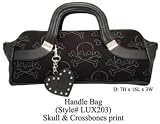 Lux De Ville Handle Bag Purse Skull and Crossbones Handbag Rockabilly Punk Tatoo Retro Punk