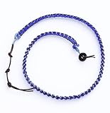Fashion Brown Leather Line with 5mm Blue Crystal 23 Wrap Bracelet