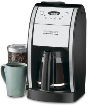 Cuisinart Grind & Brew 12-Cup Automatic Coffeemaker, Features Built In Grinder, 12 Cup Carafe with Ergonomic Handle, Dripless Spout and Knuckle Guard, with Pause N' Brew Option, 24 Hour Fully Programmable and Gold Tone/Charcoal Filter Included Cuisinart Grind & Brew 12-Cup Automatic Coffeemaker, Features Built In Grinder, 12 Cup Carafe with Ergonomic Handle, Dripless Spout and Knuckle Guard, with Pause N' Brew Option, 24 Hour Fully Programmable and Gold Tone/Charcoal Filter Included