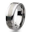 Brushed and Polished Tungsten Carbide Ring (8.0 mm) - Sizes 7-13