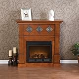 IMAGE OF SEI Monticello Electric Fireplace in Walnut