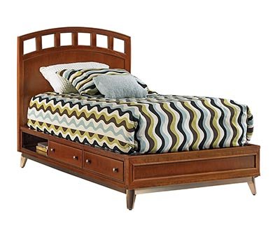 genAmerica Double Platform Bed Classic Cherry