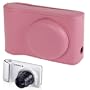 Bolso para camara de Imitacion de Piel para samsung ek-gc100 (rosa)